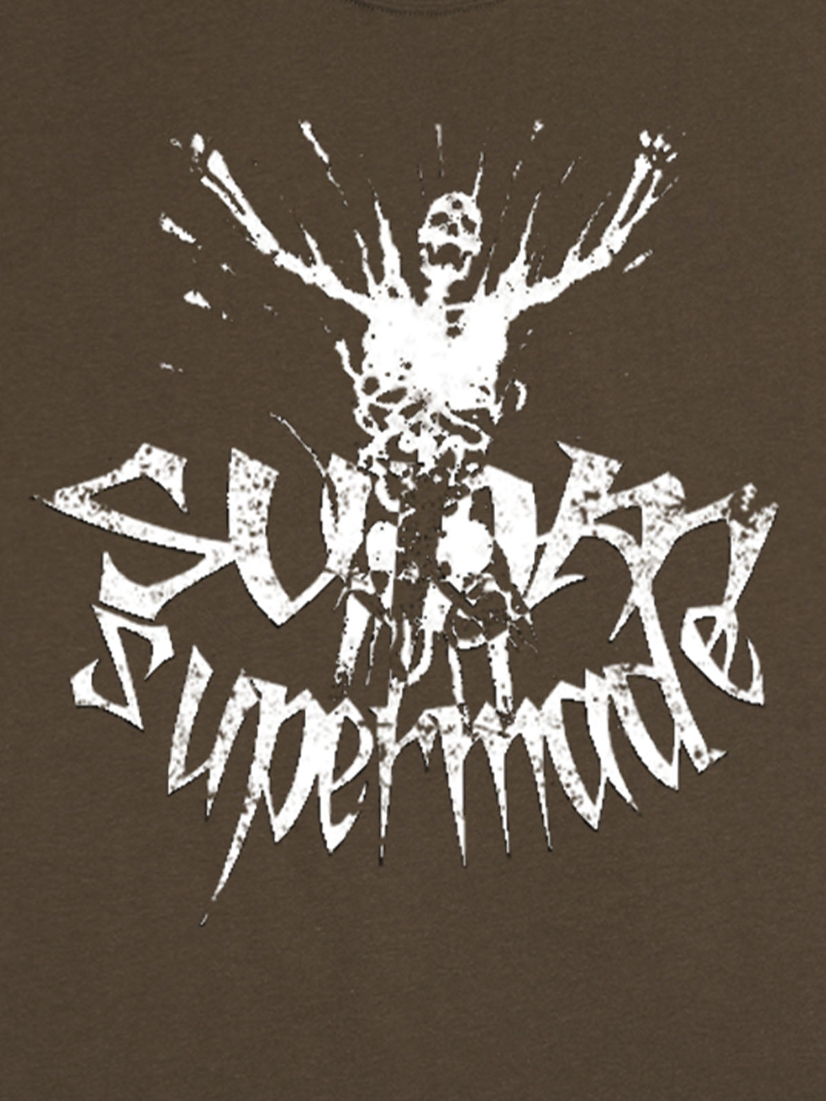 THE SUPERMADE TRENDY STREET OLD-FASHIONER SKULL PRINT T-SHIRT 