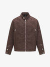 Suede Zip-Up Bomber Jacket for Men and Women - Stylish, High-Quality, Trendy Design with Decorative Studs 