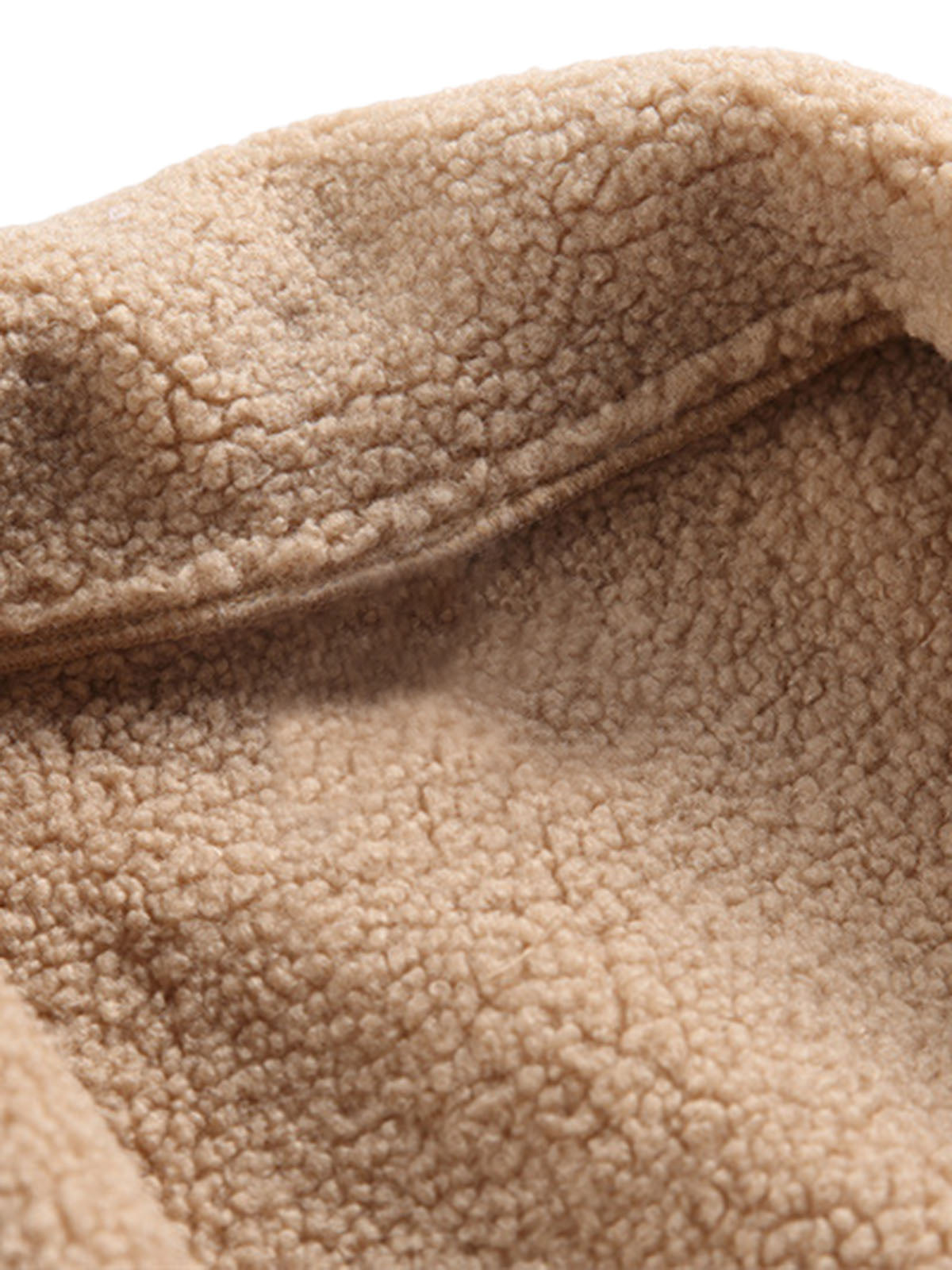 Raw Edge Star Embroidered Fleece Jacket 