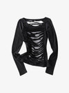 Slim-Fit-Langarmshirt mit Cut-Outs