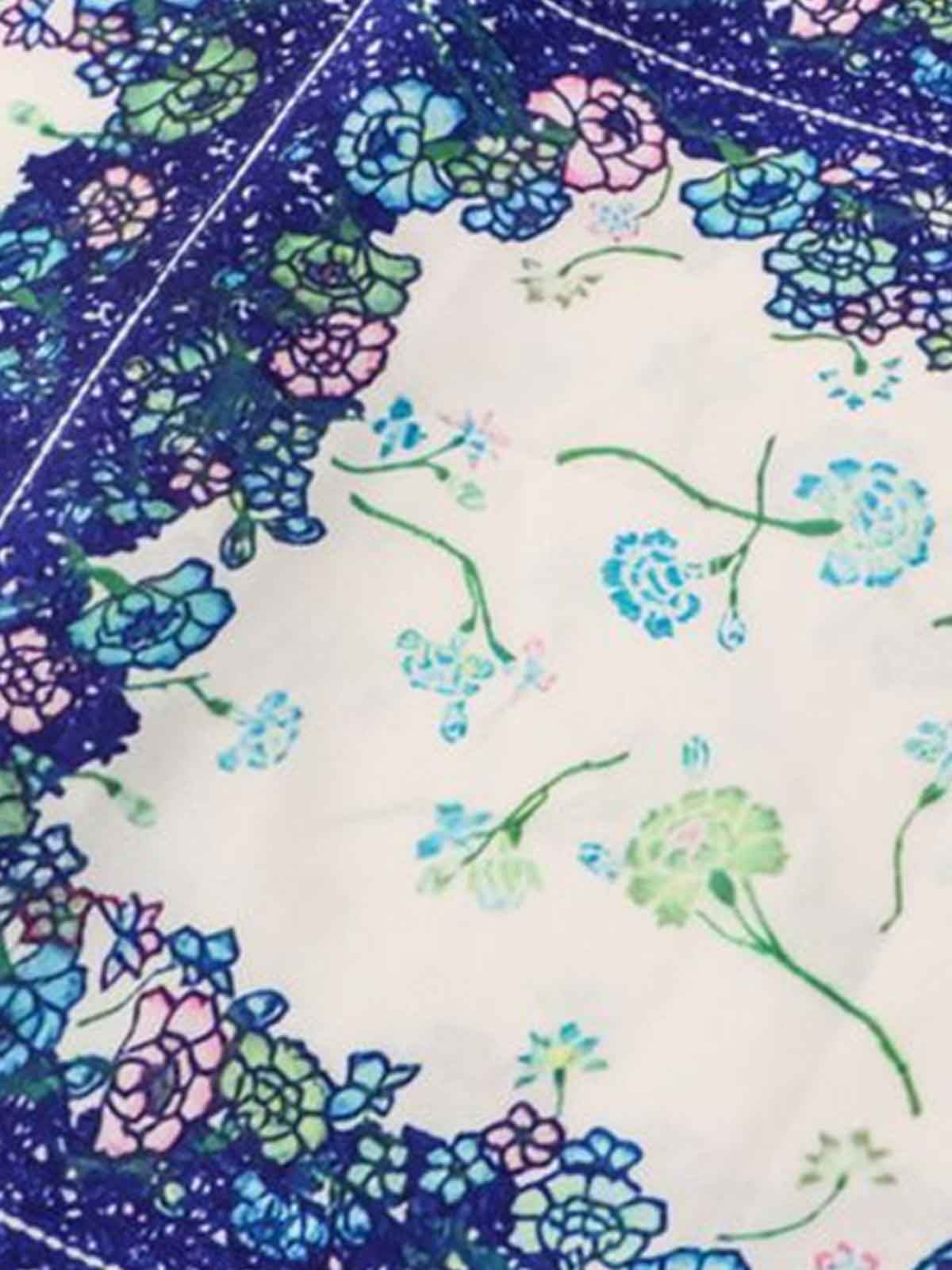 French Tulip Tile Camp Collar Boxy Shirt 