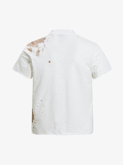 Fairy Tale Grunge Band Collar Henley T-Shirt 
