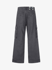 Studded Multi-Pocket Straight-Leg Work Pants