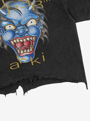 Evil Spirit Graphic Brushed Distressed Tee