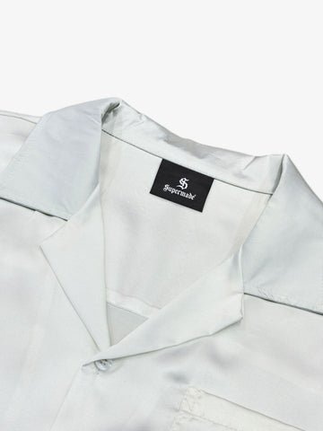Vintage Seascape Camp Collar Boxy Shirt 