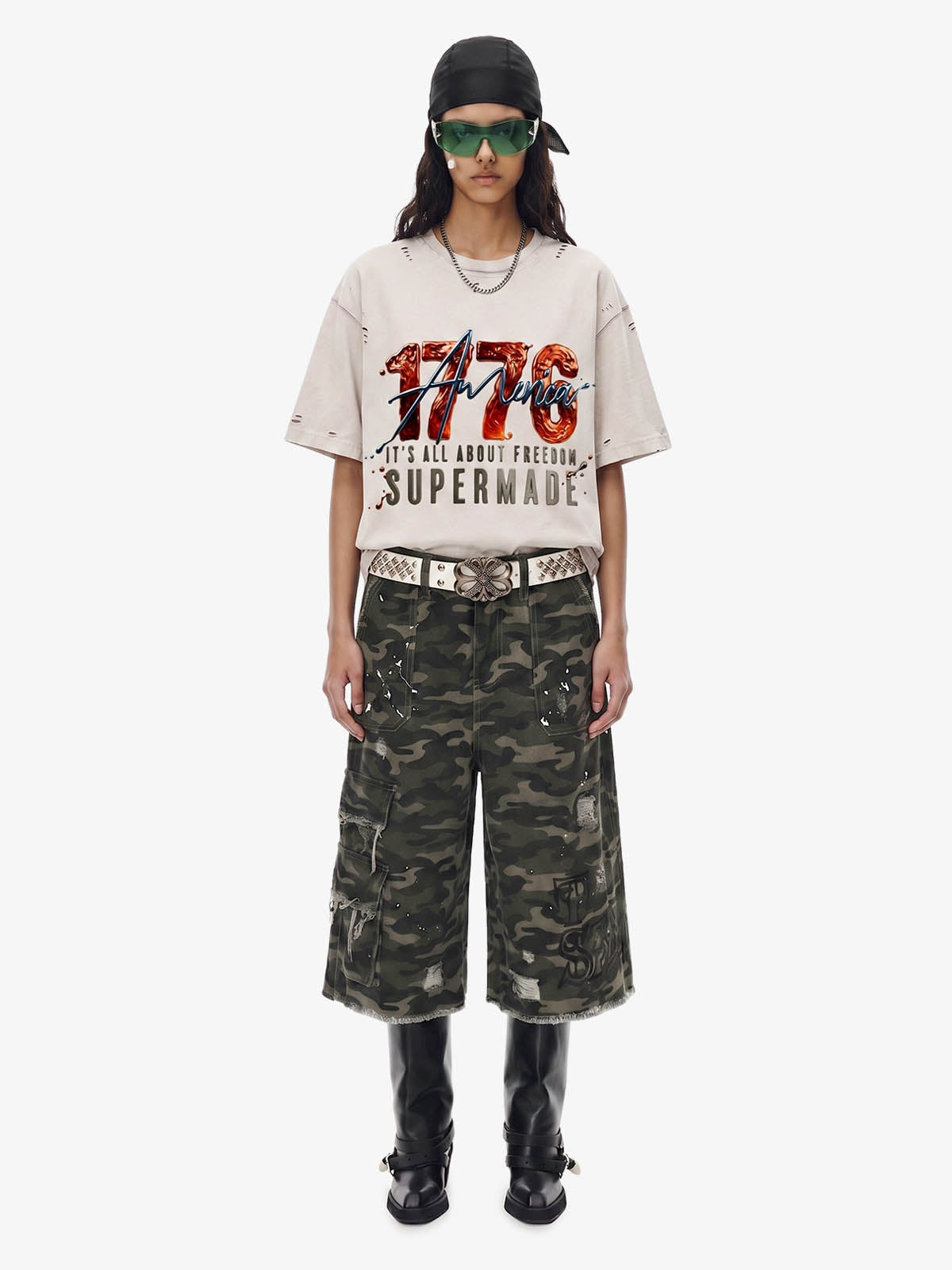 Liquid Metal Graphic Washed T-Shirt 