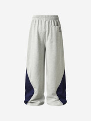 Color Block Embroidered Adjustable-Hem Sweatpants