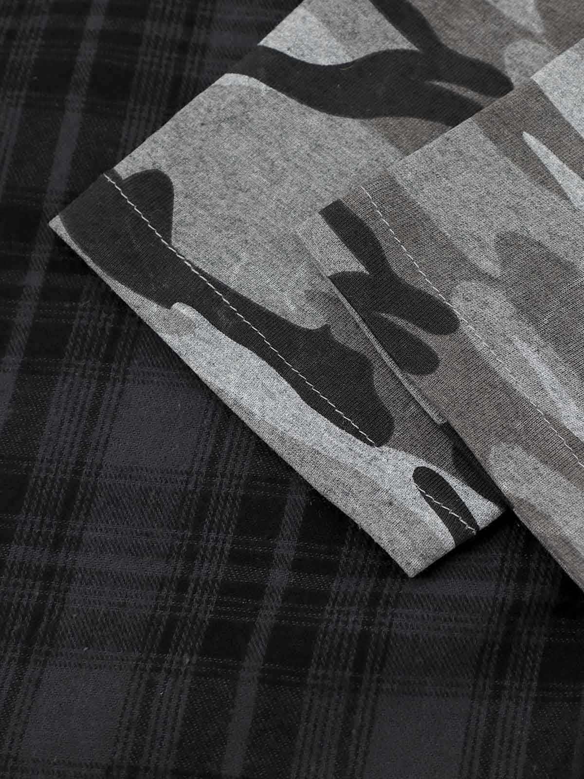 Camouflage Portrait Print Long-Sleeve Shirt