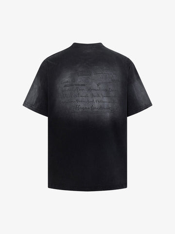 Washed Distressed Graphic Print T-Shirt 