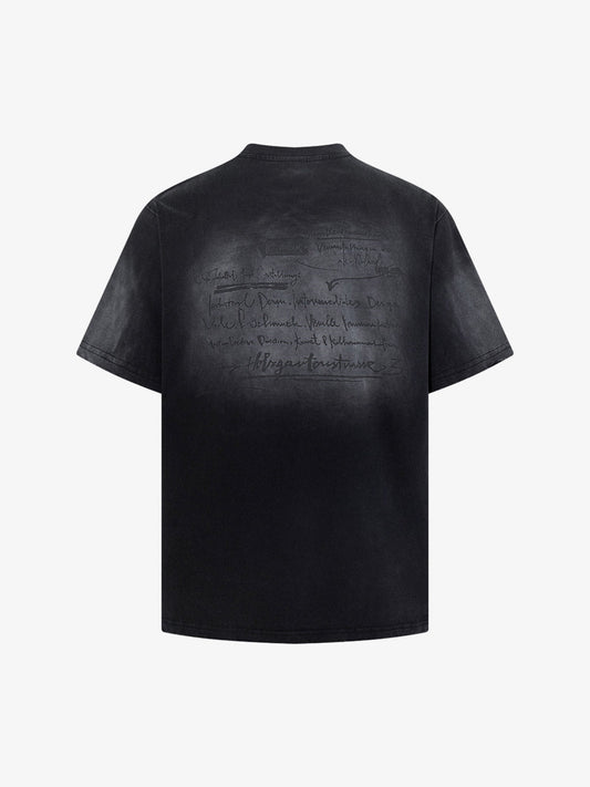 Cotton Oversized Graphic T-Shirt with Punk Rock Print and Vintage Wash Effect 