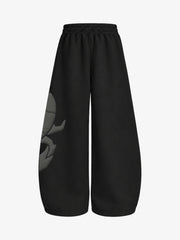 Cotton-Blend Terry Towel Embroidered Hoodie & Wide-Leg Sweatpants Set