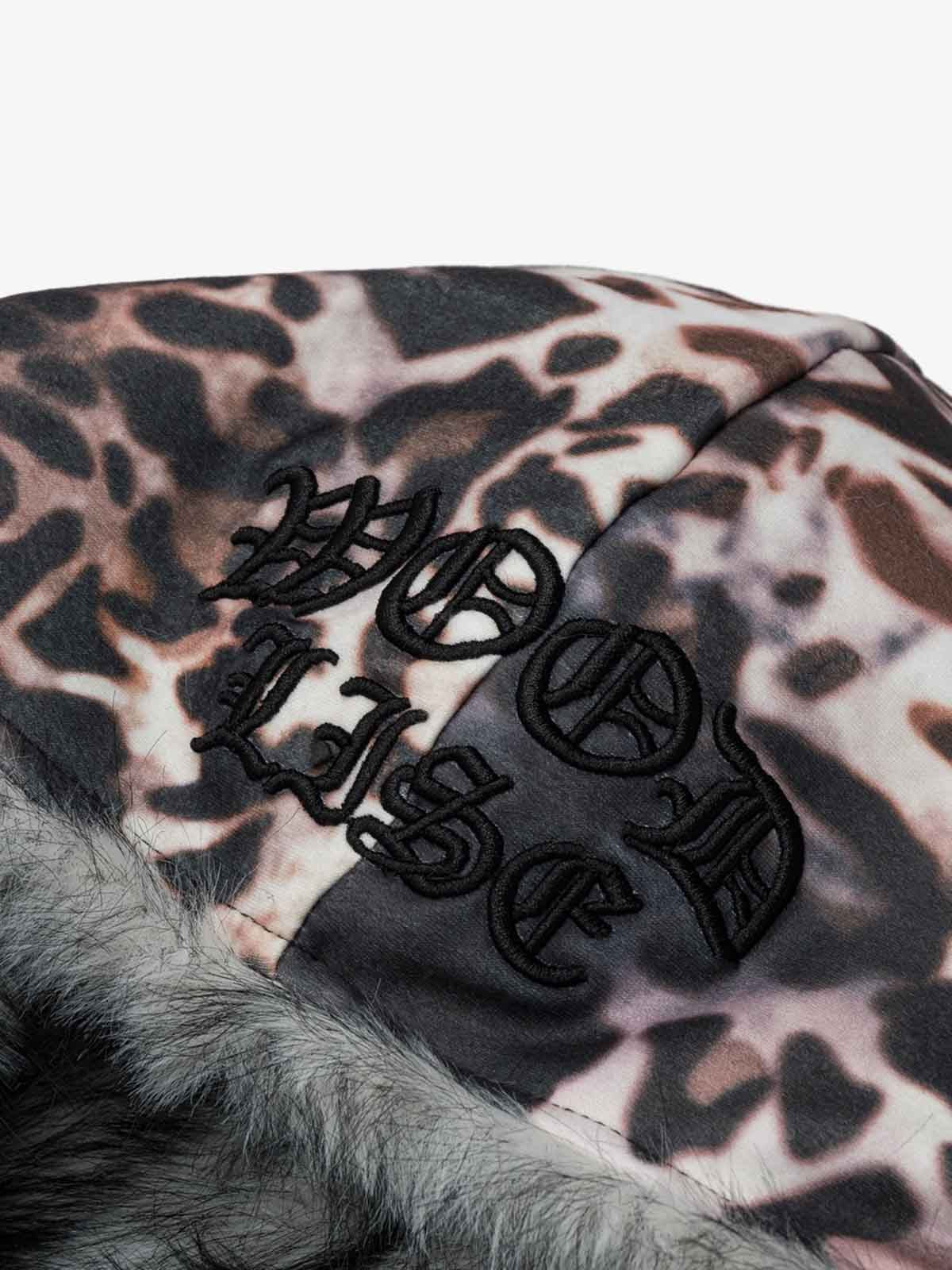 Leopard Print Hooded Bomber Jacket with Faux Fur Trim - Trendy and Stylish for All Seasons 
