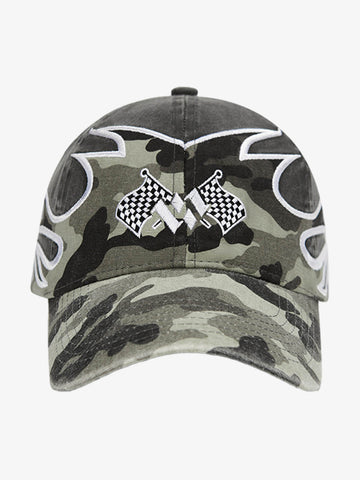 Flame Flag Pattern Cap