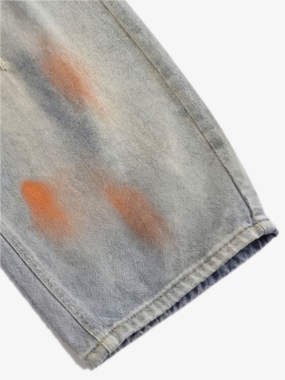 Distressed Paint Washed Wide Leg Pants 