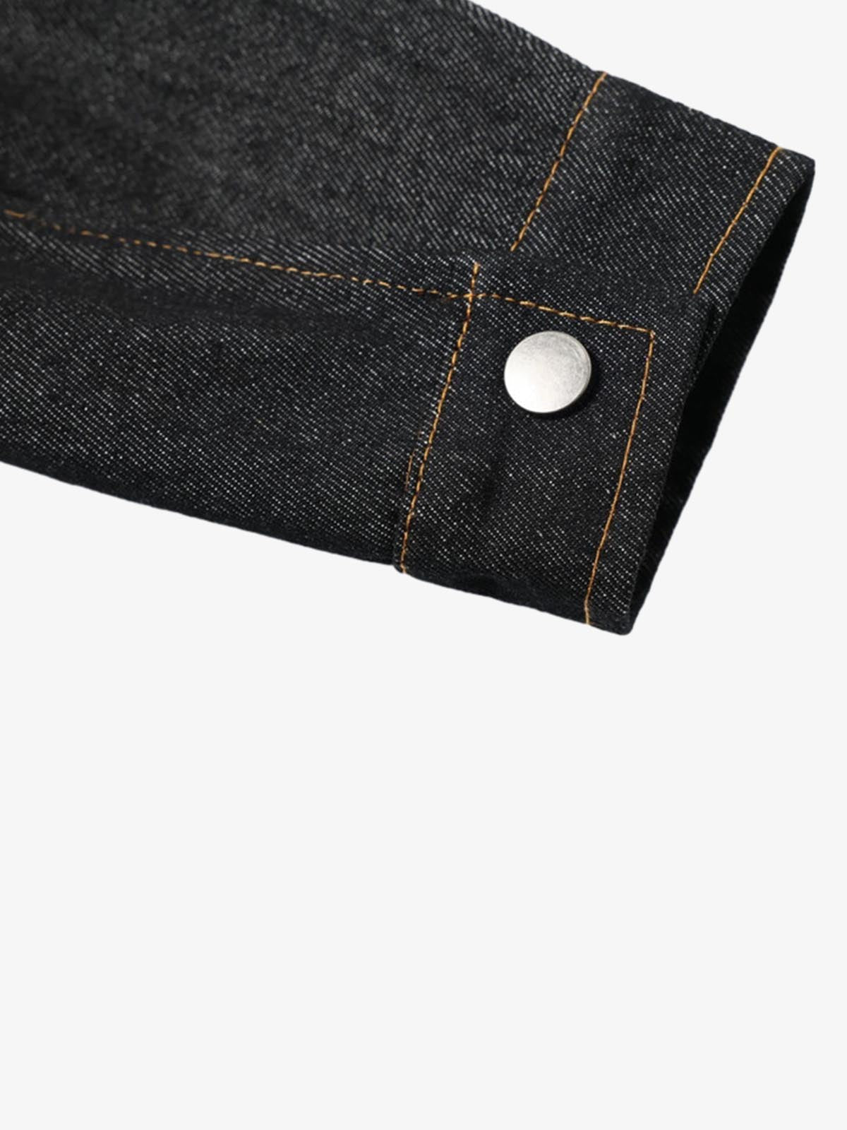 Deconstructed Exposed-Stitch Airplane-Button Jacket