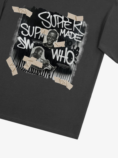 Supermade Street Retro Character Collage T-shirt 