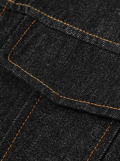 Deconstructed Exposed-Stitch Airplane-Button Jacket