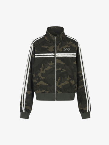 Camo Tape Detail Cropped Jacket