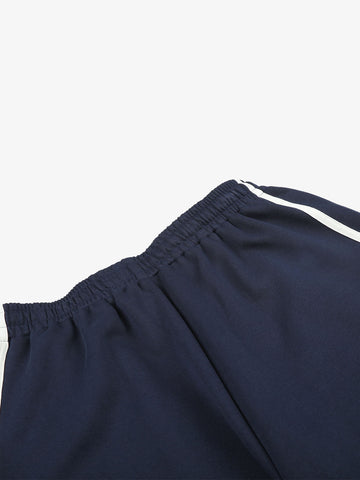 Color Block Striped Embroidered Sweatpants