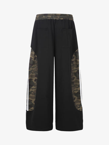 Camo Patchwork Baggy Sweatpants