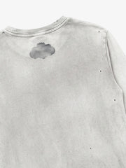 Medieval Helmet Graphic Distressed Long Sleeve Tee