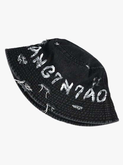 Graffiti Denim Bucket Hat
