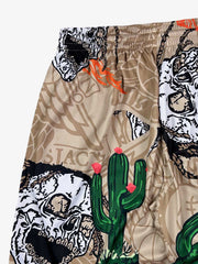 Skull Graphic Athletic Shorts 