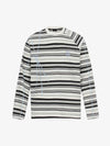 Color Block Striped Embroidered Long Sleeve T-Shirt