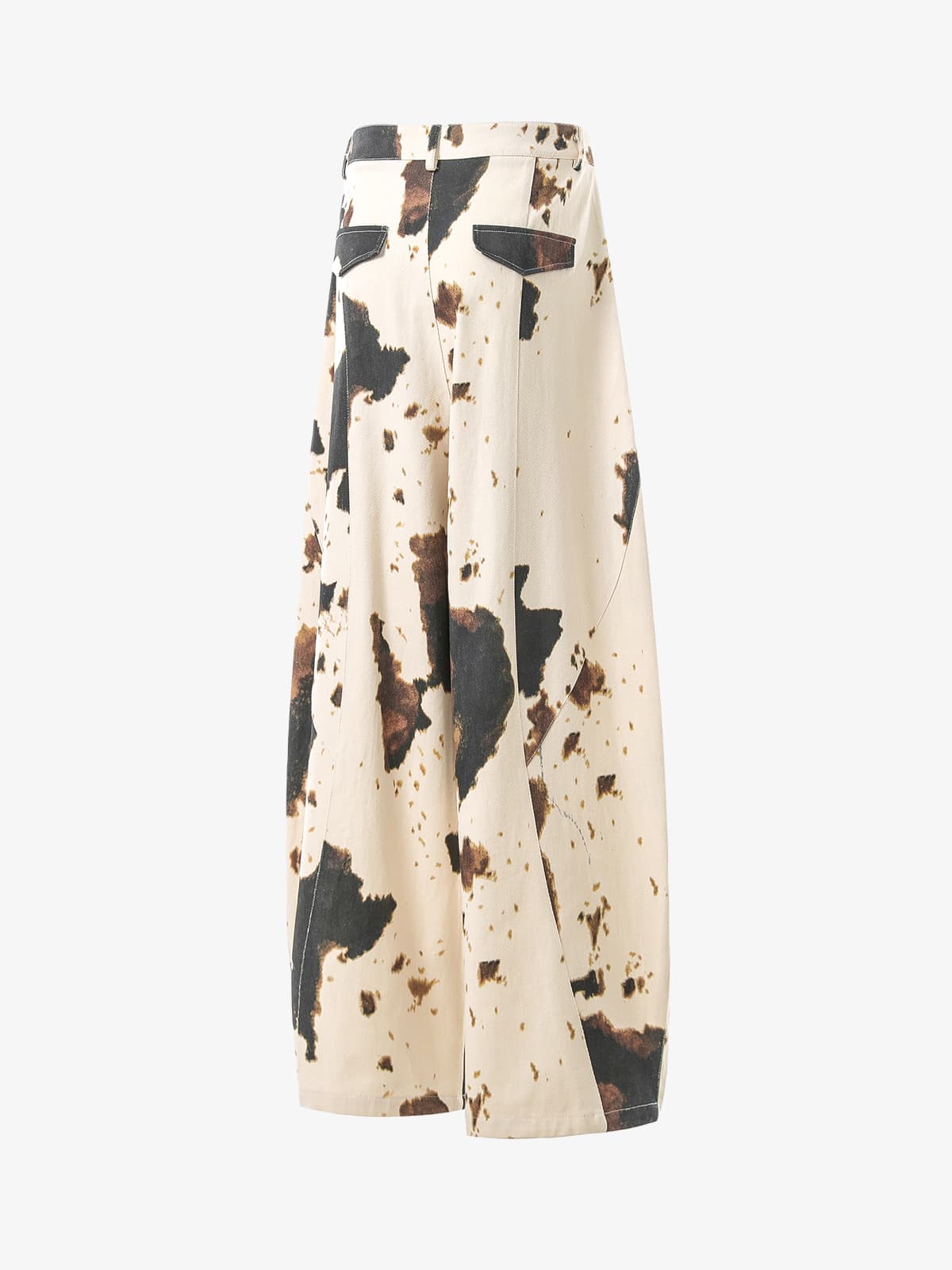 High-Waisted Wide-Leg Cargo Pants with Unique Pocket Design 