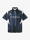 Polyester Sports Jersey with Graphic Print and V-Neck Design 