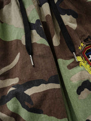 Camo Double Waist Baggy Pants