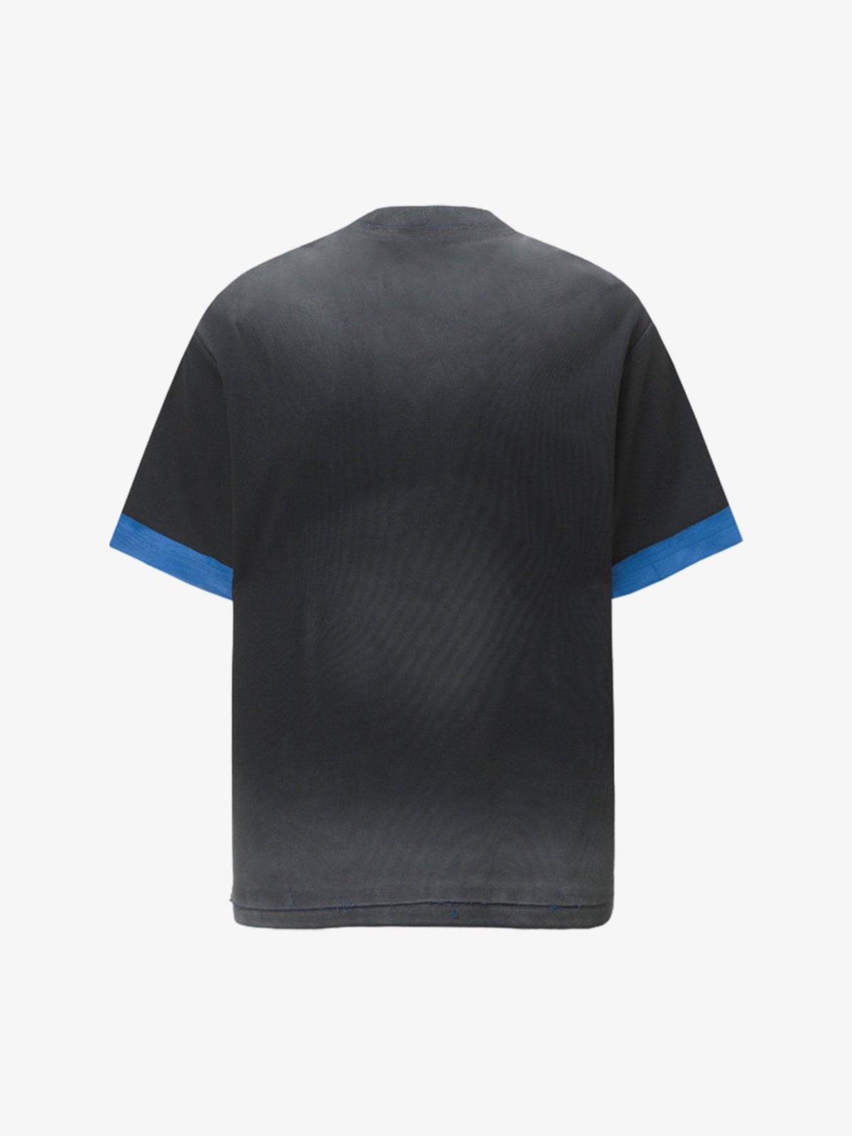 Vintage Distressed Washed Gradient Short-sleeved T-shirt 