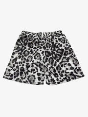 Leopard Print Mesh Shorts 