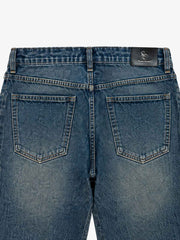 Barrage Graphic Washed Distressed Straight-Leg Jeans; Blue / S, Blue / M, Blue / L, Blue / XL, Blue / 2XL