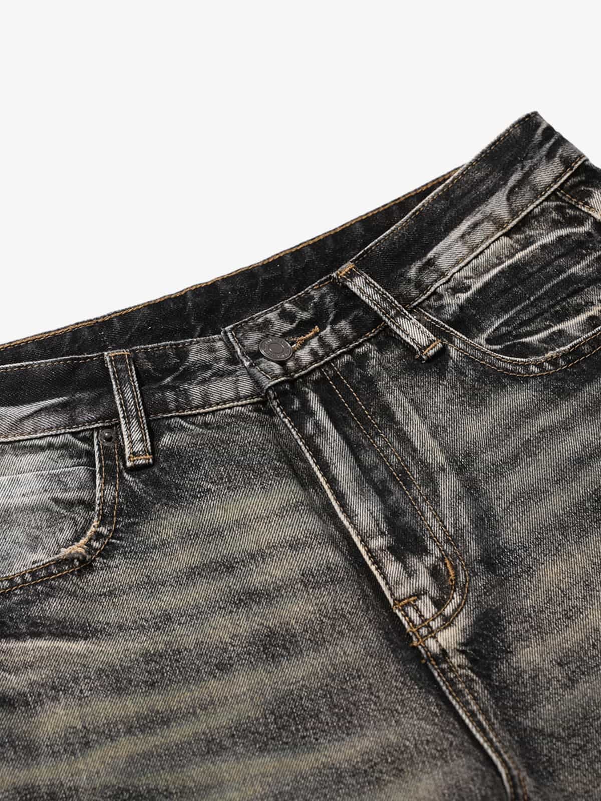 High-Waisted Wide-Leg Cargo Pants with Unique Pocket Design 