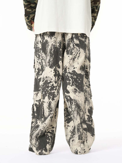 Stylish Wide-Leg Pants with Unique Star Print Design for Casual Wear 