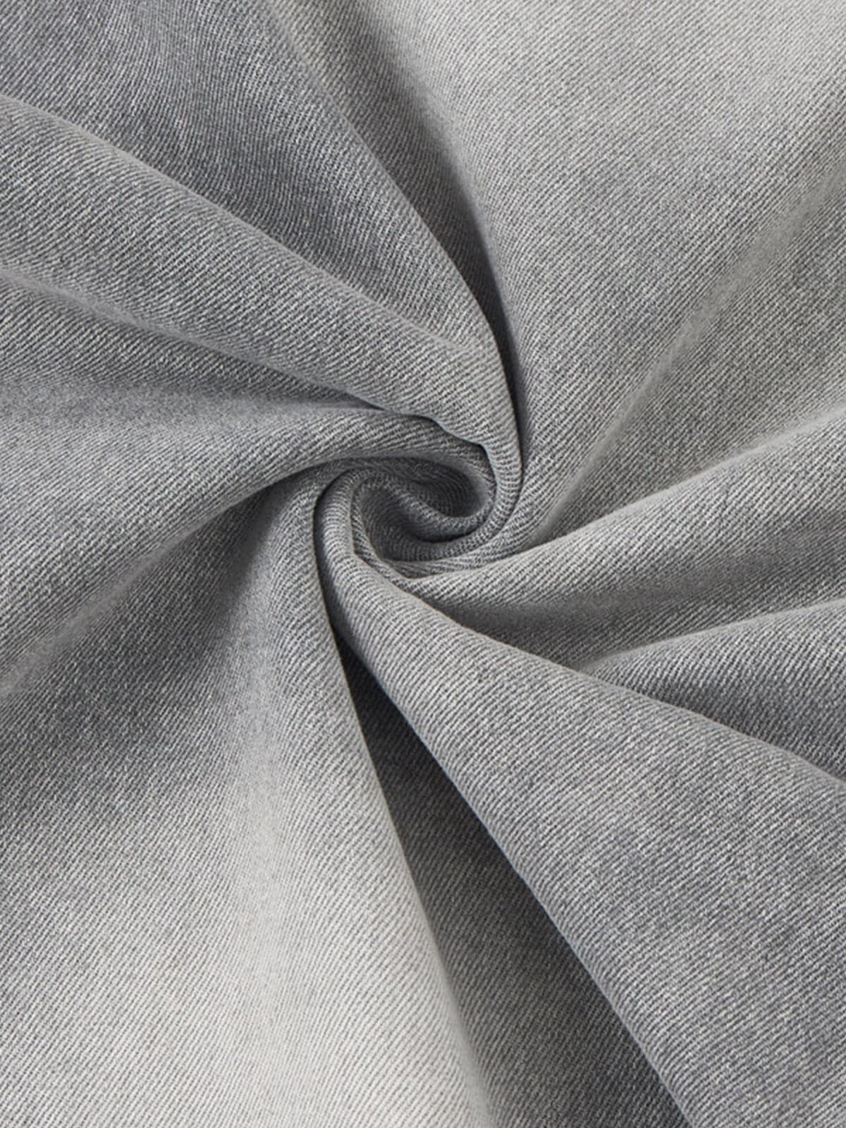 Retro Washed Distressed Curved Blade Wide-Leg Jeans 