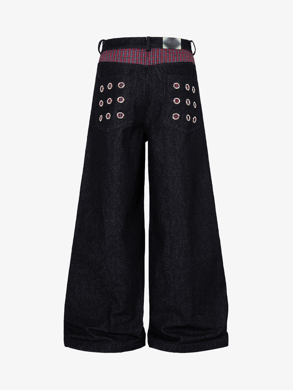 Plaid Patchwork Jeans
