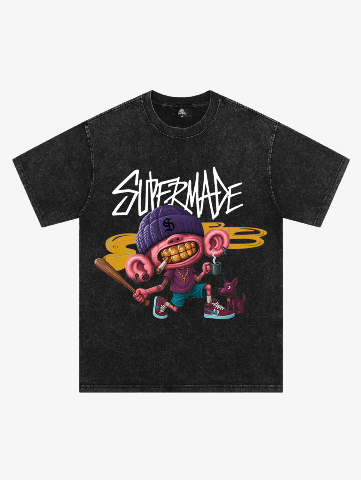 Thesupermade Cartoon Graffiti Trendy Weird Kid T-Shirt 