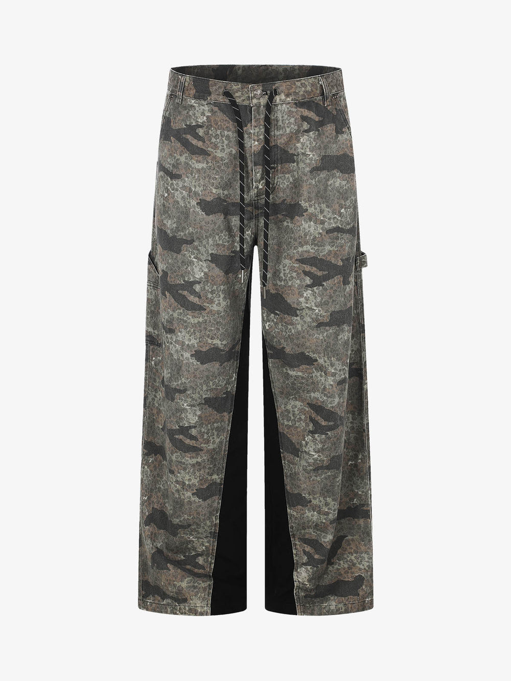 Leopard Camo Patchwork Cargo Pants