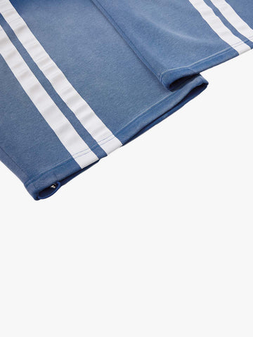 Distressed Curved Stripe Baggy Sweatpants