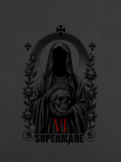 Thesupermade Dark Gothic Headless Skull Death T-shirt 