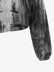 Amerikanischer Retro-Y2K-Grafik-Kapuzenpullover mit Reißverschluss