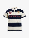Vintage Striped Rugby Polo Shirt 