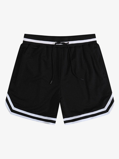 Retro-Basketballshorts aus Mesh mit Kordelzug