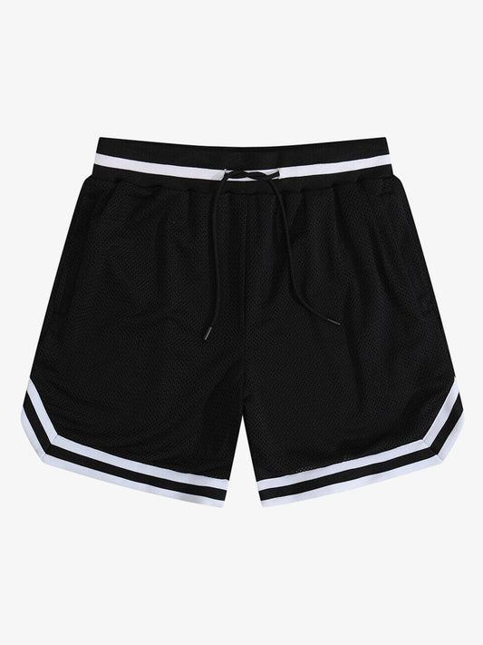 Short de basketball rétro en maille à cordon de serrage