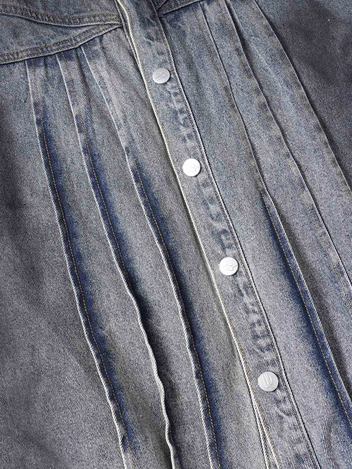 Camo-Trimmed Pleated Denim Utility Set 