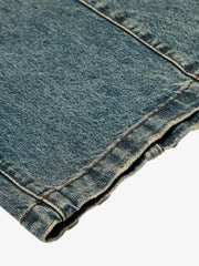 Vintage Mud-Dyed Distressed Barrel Jeans - 2537 