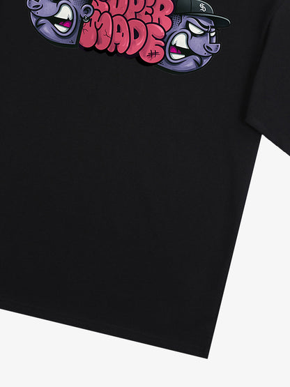 Supermade Graffiti Head Stylish Graphic T-Shirt 