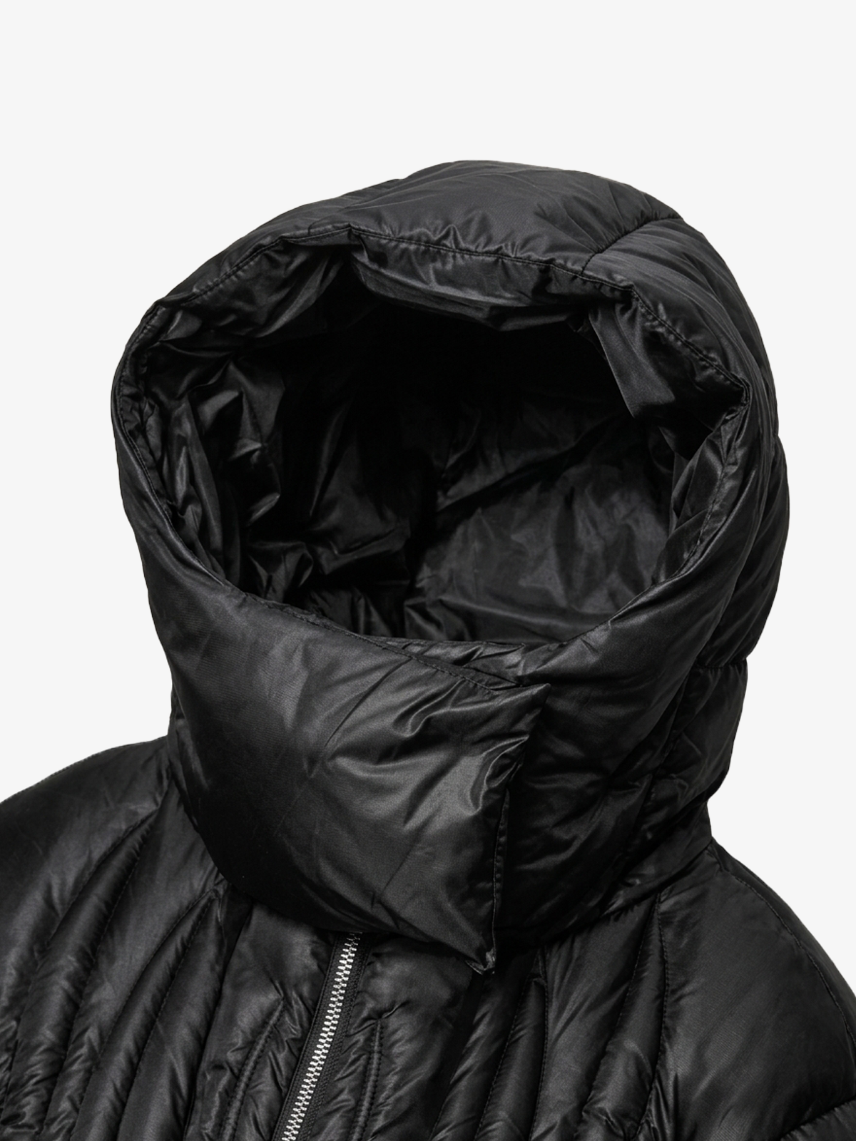 Sculpted Quilted Oversized-Hood Padded Coat